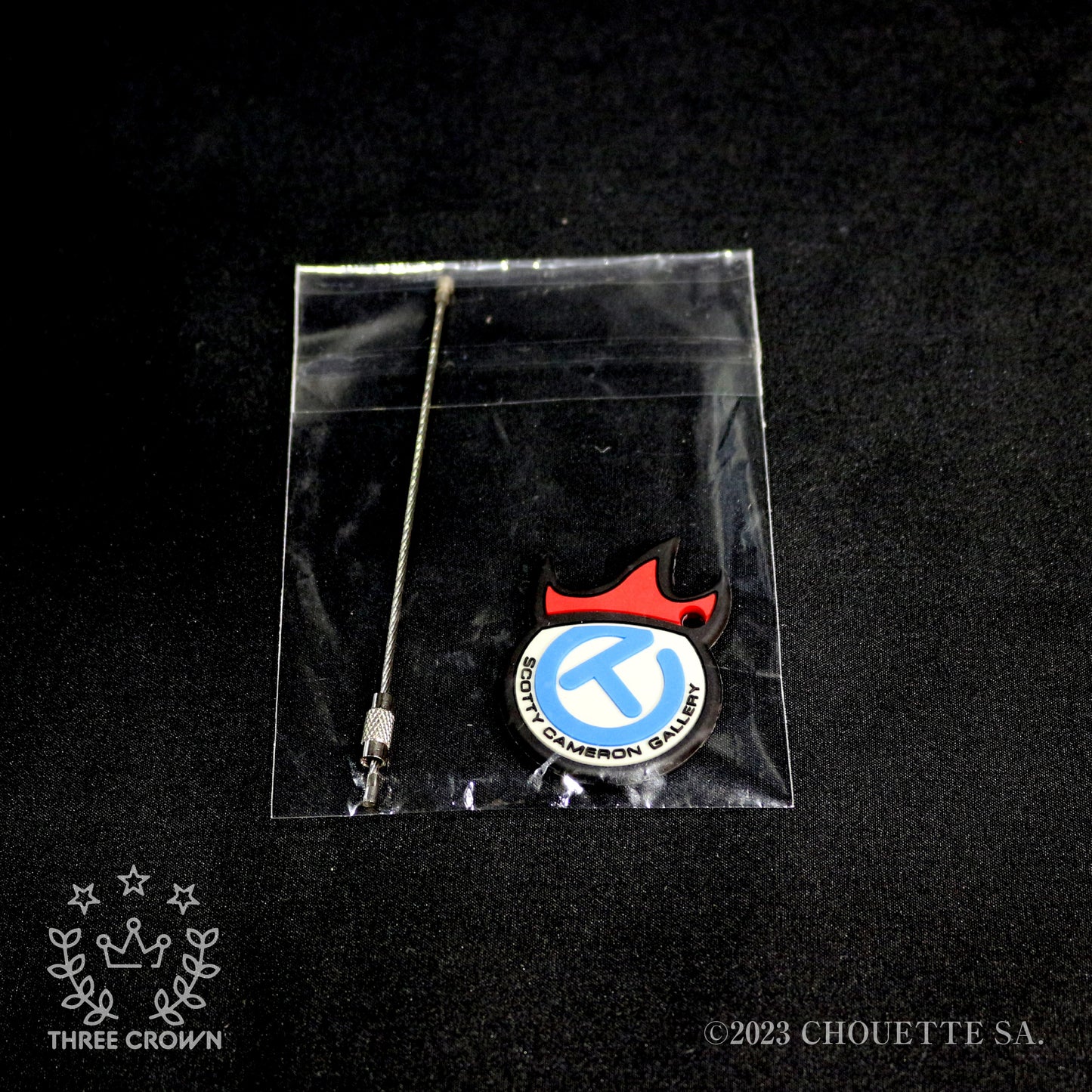 Hot Head Harry Circle T Blue Key Fob