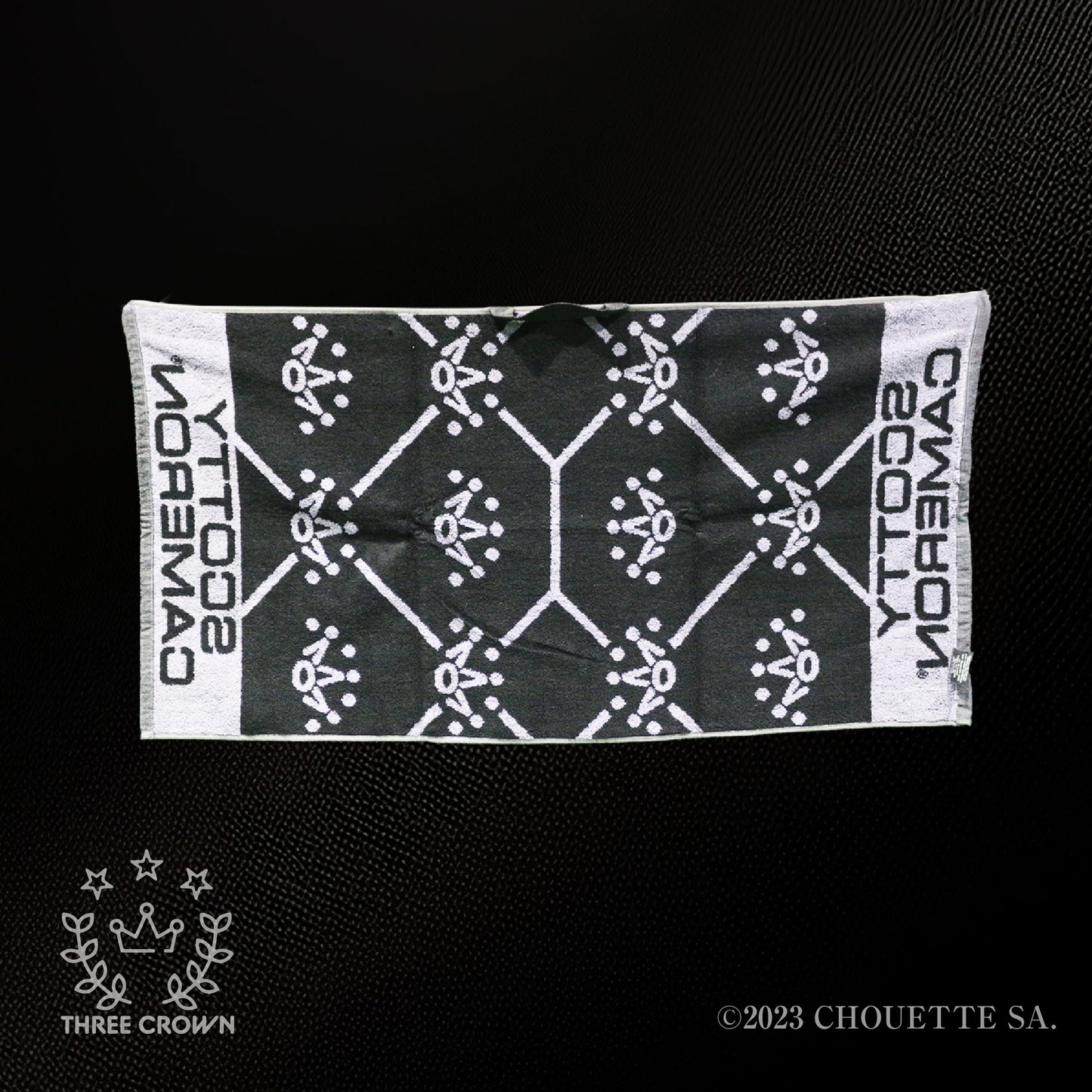 Argyle 7Point Crown Golf Towel Gray&Black