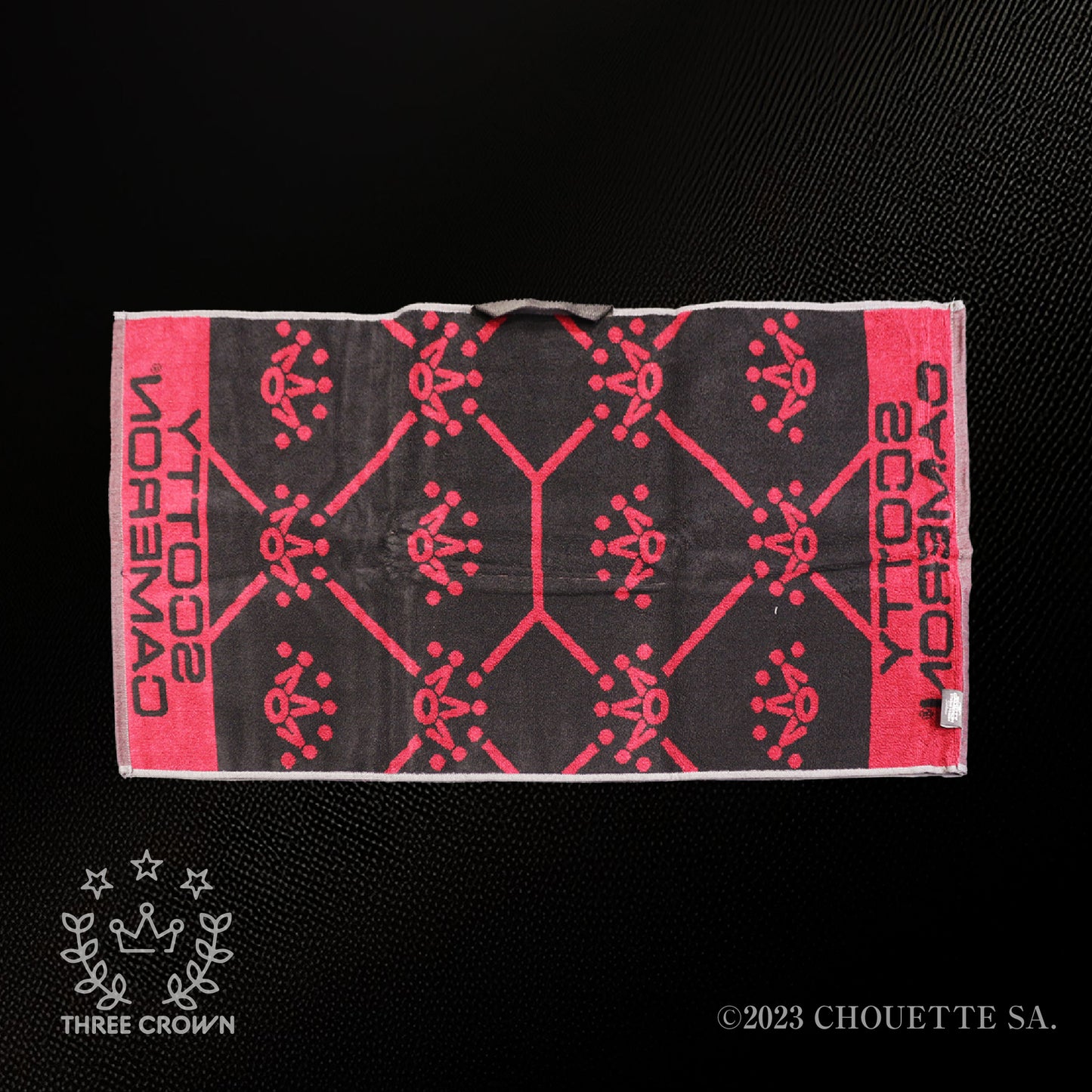 2021 Mardi Gras Argyle 7Point Crown Golf Towel Red