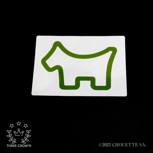 Cookie Cutter Scotty Dog Sticker Olive