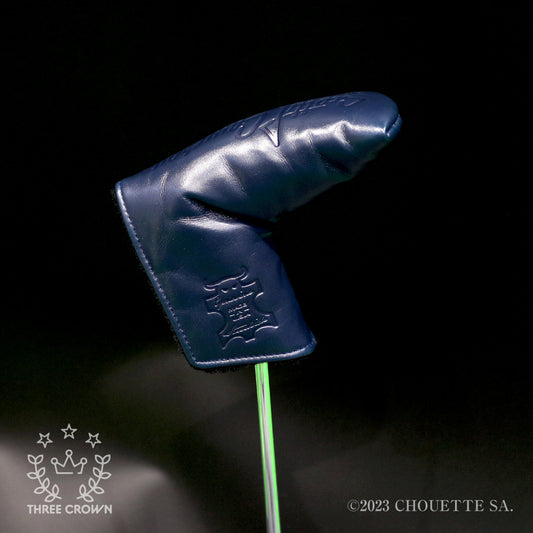 Limited Leather Headcover Pin Flag Moonlight Blue