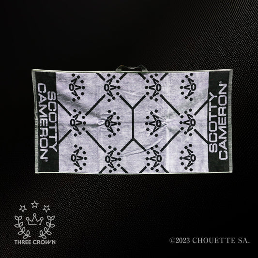 Argyle 7Point Crown Golf Towel Gray&Black