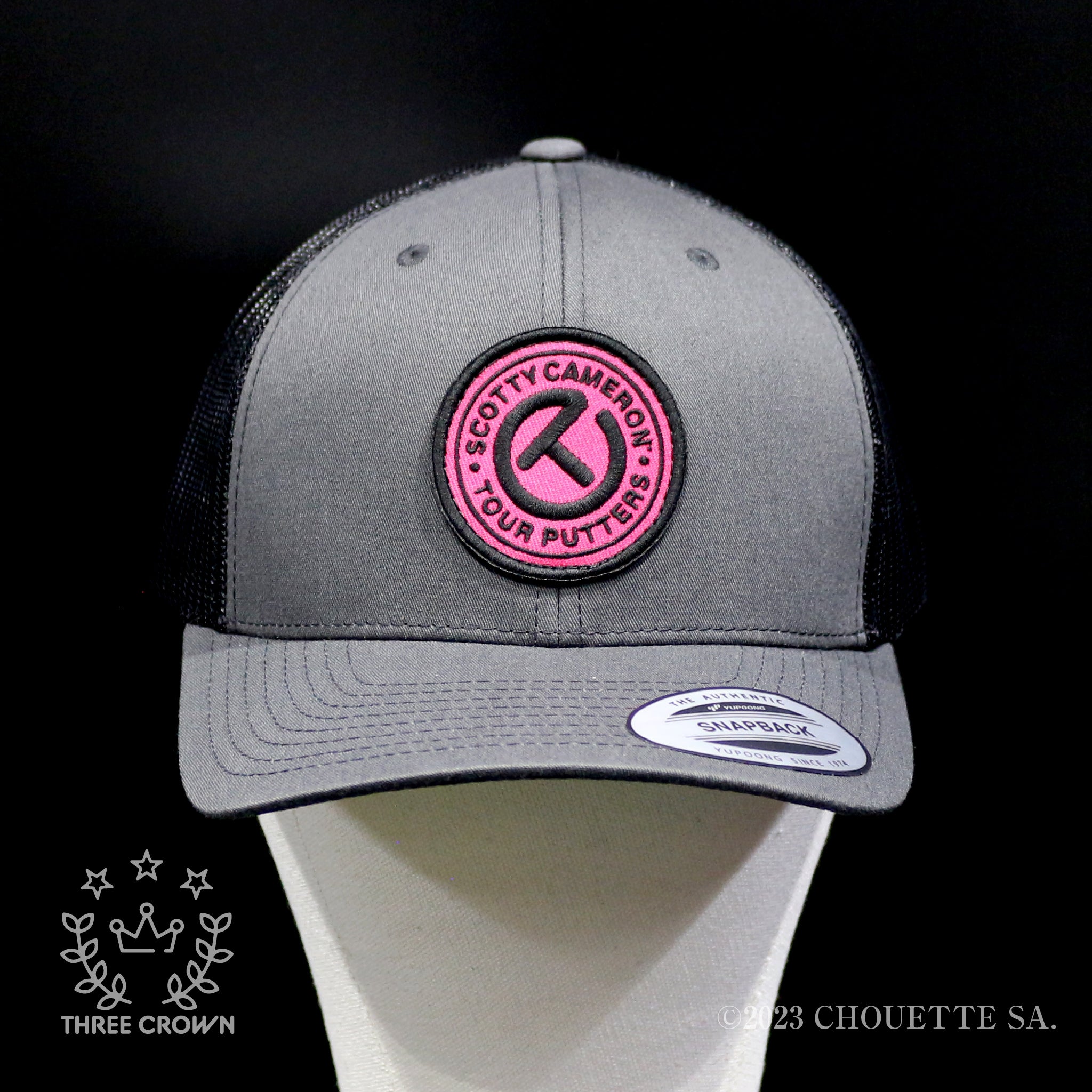 Limited Circle T Round Patch Pink Mesh Cap – THREE CROWN 