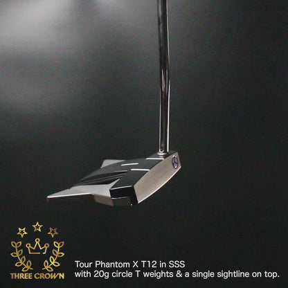 Tour Phantom X T12 in SSS with 20g circle T weights & a single sightline on top.